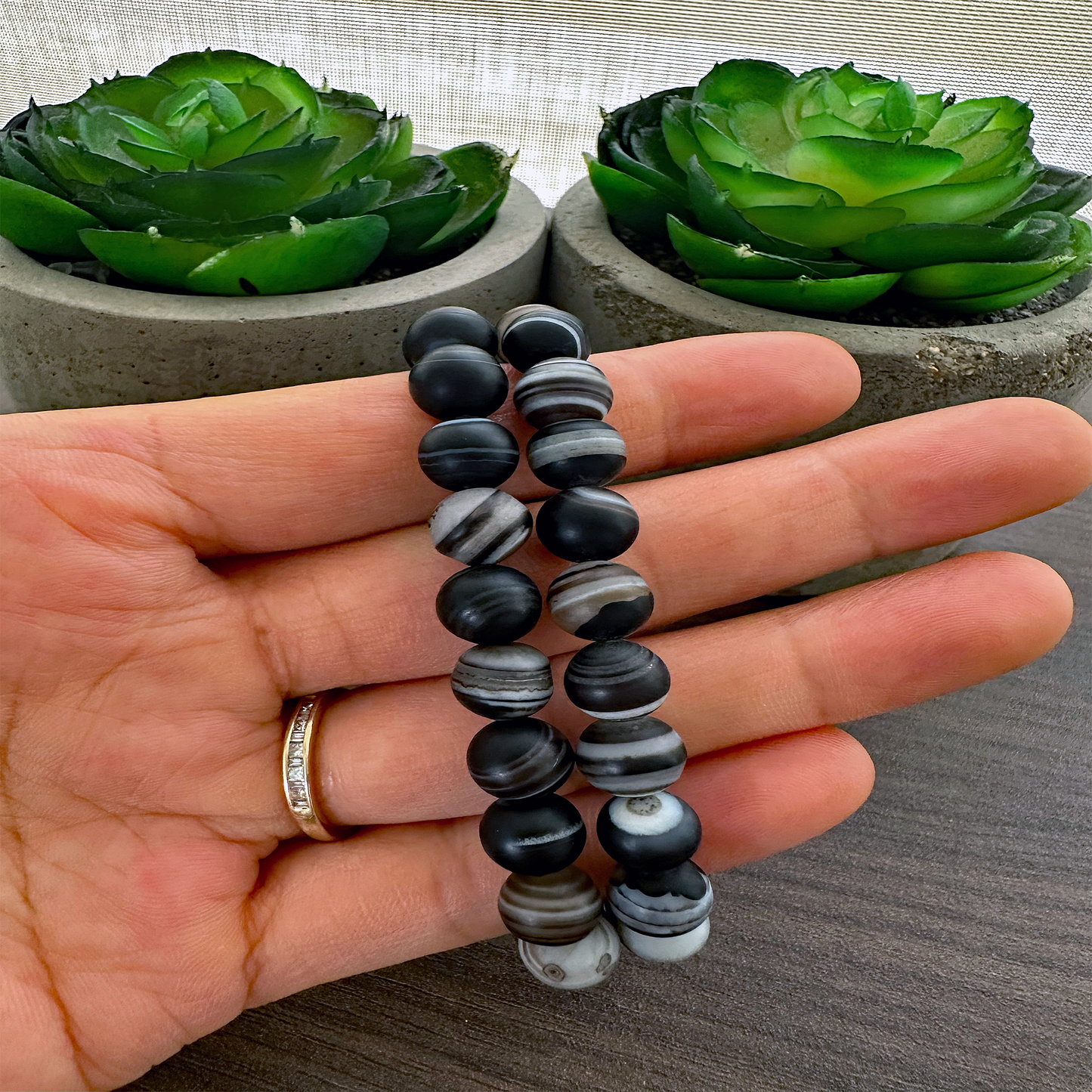 Matte Botswana Agate Bracelet