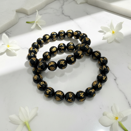Black Onyx Om Mani Padme Hum